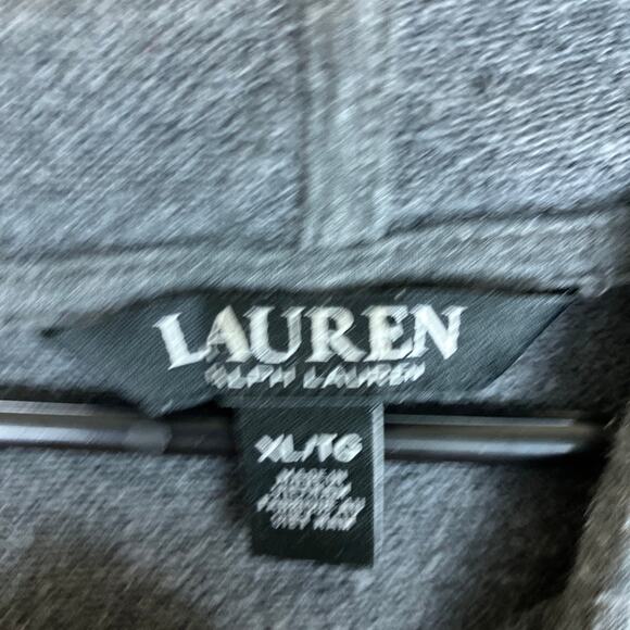 Lauren Ralph Lauren Womens Hoodie Gray Black Label Pullover Long Sleeve XLarge - Picture 6 of 13